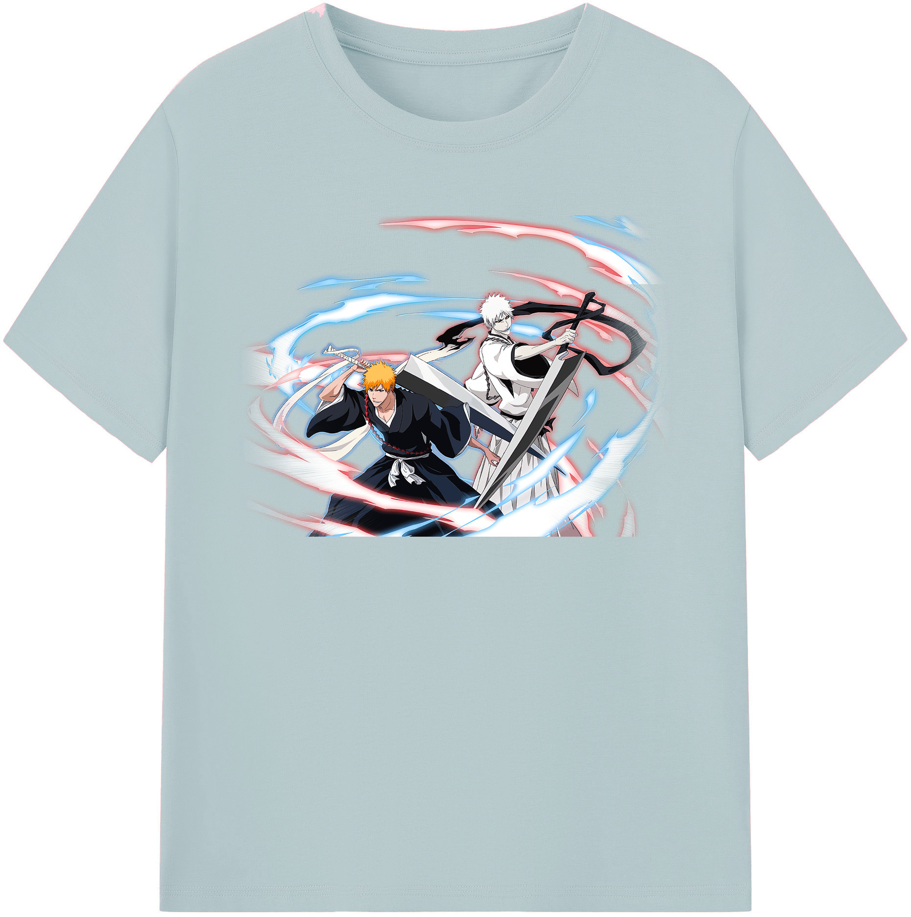 （画像用） ブリーチ 黒崎一護（くろさき いちご）BLEACH Kurosaki Ichigo 綿100％半袖Tシャツ（フロントプリント）